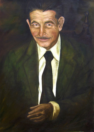 "LADISLAO" Oil Canvas Portrait