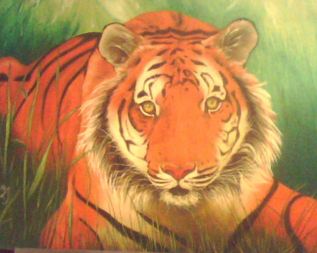 TIGRE DE BENGALA Oil Canvas Animals