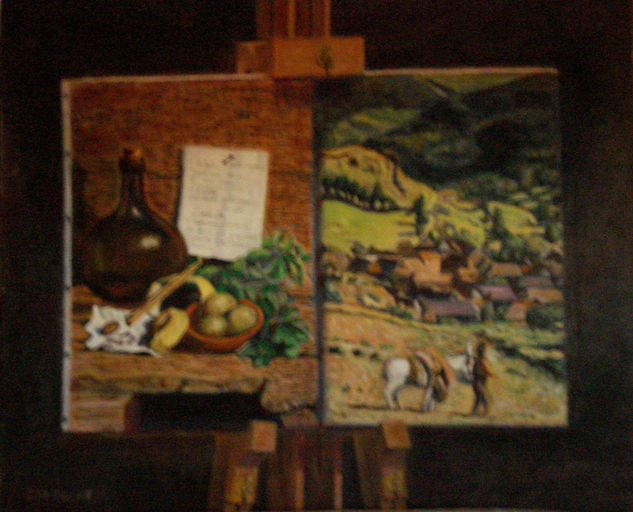 Bodegón y paisaje Oil Canvas Landscaping