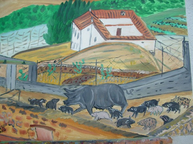 Cerdos en el campo ese pintor tiene obras en colecciones de todo el mundo