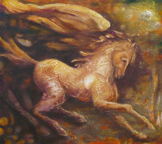 PEGASO ENCRUCIJADA Óleo Lienzo Animales