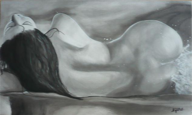 Desnudo I Watercolour Canvas Nude Paintings