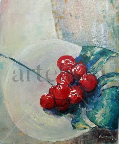 Cerezas Oil Canvas Still Life Paintings