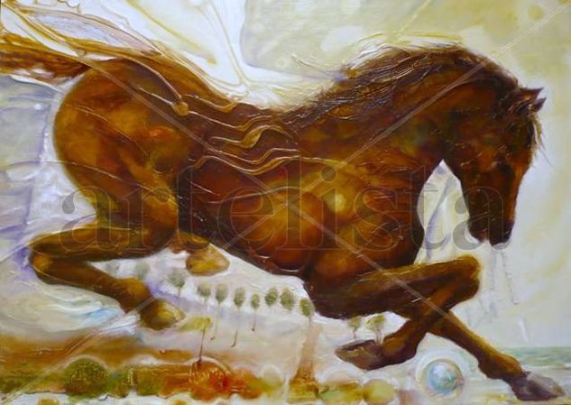 PEGASO LUZ Oil Canvas Animals