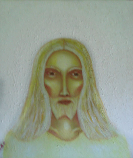 Cristo Blanco Óleo Lienzo Otros