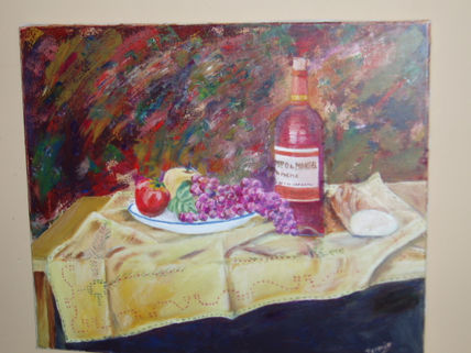 Bodegon con uvas