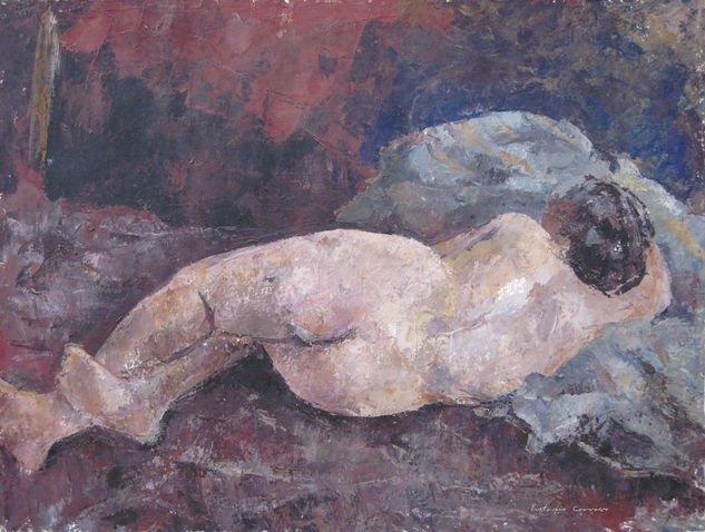 Mujer tumbada de espaldas Oil Canvas Nude Paintings