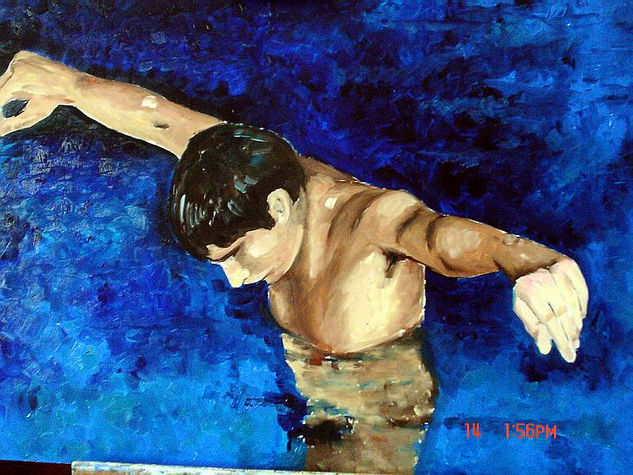 ENTRE DOS MUNDOS Oil Canvas Figure Painting