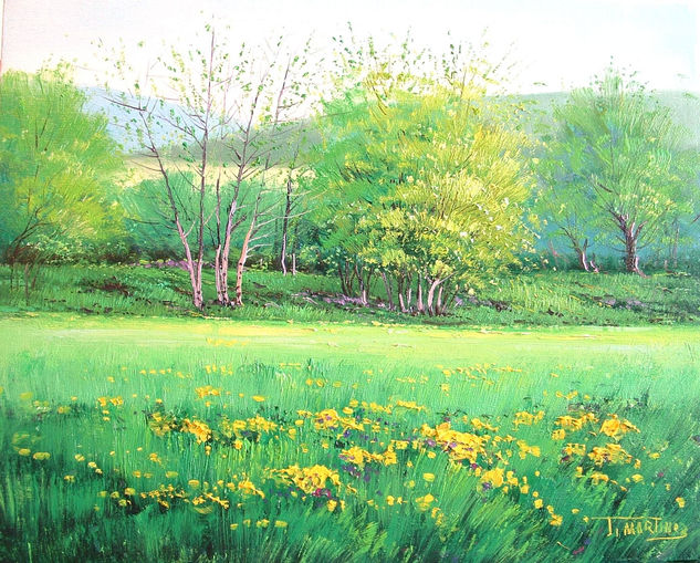 inicio de la primavera Oil Canvas Landscaping