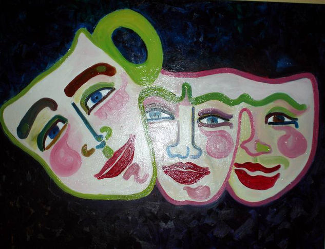 MASCARAS Oil Canvas Figure Painting