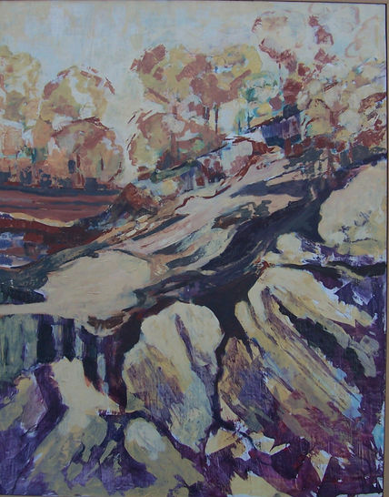 Rocas y pinos