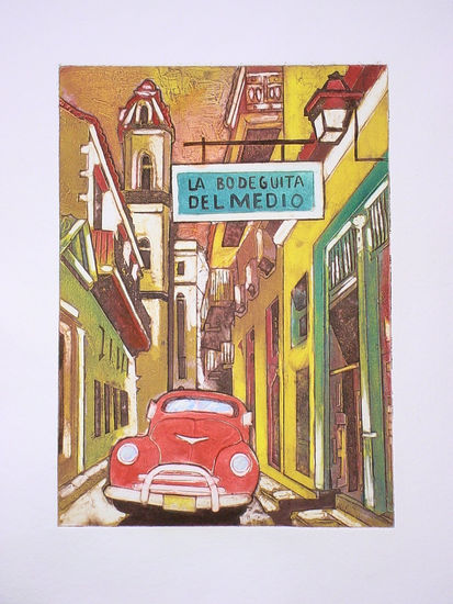 Bodeguita Collagraphy