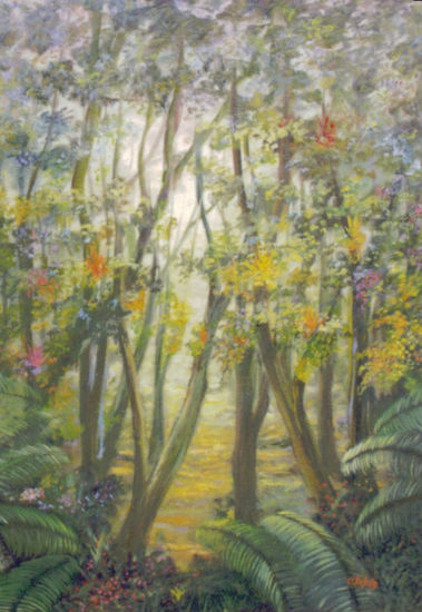 Paisaje con epífitas Oil Canvas Landscaping