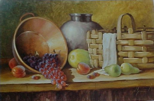 Natureza Morta I Oil Canvas Still Life Paintings