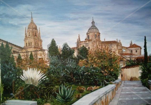 La  catedral de Salamanca Óleo Lienzo Paisaje