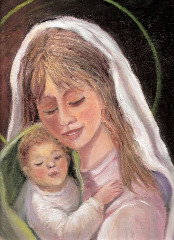 LA VIRGEN Y EL NIÑO JESUS