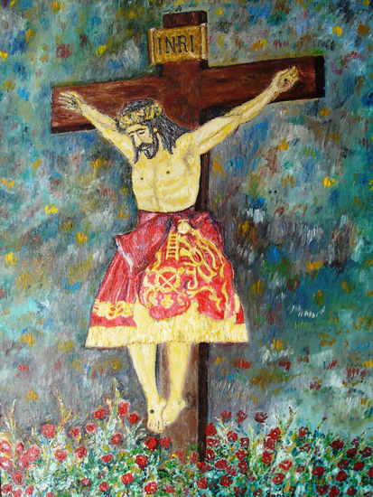 Cristo de la Viga Oil Canvas Portrait