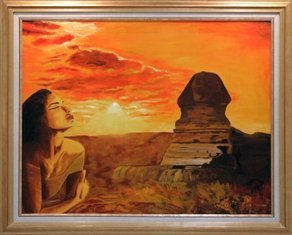 las diosas de Egipto Oil Canvas Landscaping