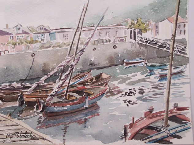 Puerto de Bueu Watercolour Paper Landscaping