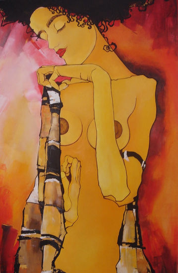 AFRIKA 2007 Oil Canvas Nude Paintings