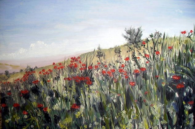 Amapolas de Montejicar Oil Panel Landscaping