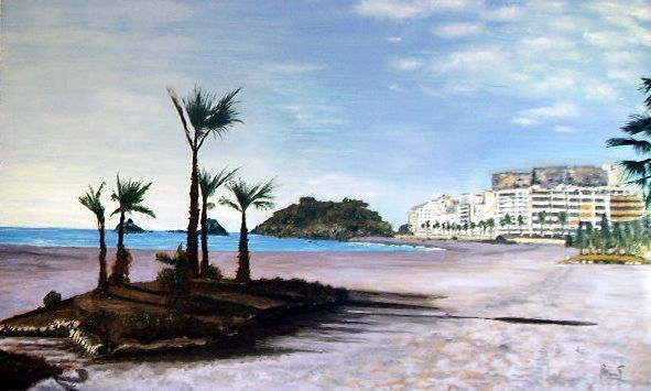 Playa de Puerta del Mar (Almuñecar) Oil Panel Landscaping