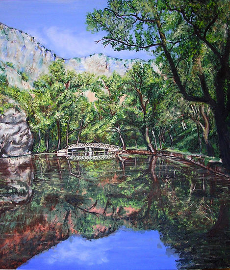 Lago del espejo Oil Canvas Landscaping