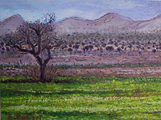 La soledad de un árbol Oil Canvas