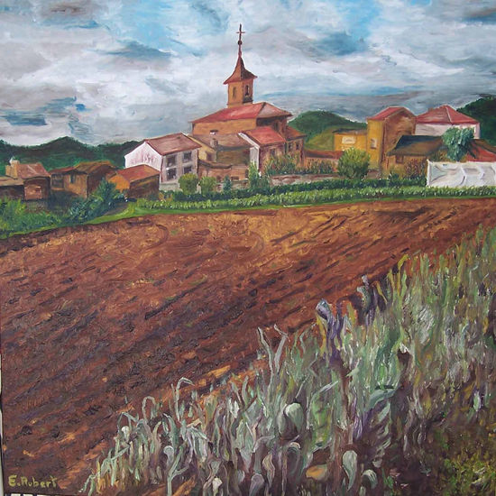 El pueblo de Adrian Oil Canvas Landscaping