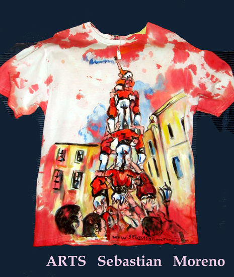 Castellers Painting Textile