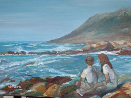 Niños ante el mar