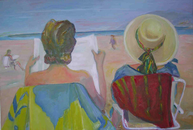 dos mujeres en la playa 