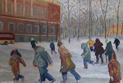 Niños en la nieve...
