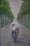 abuelo y nieto en bici
