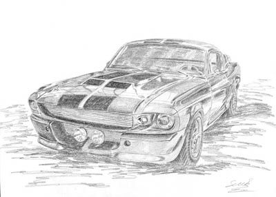 Mustang Gt 500 Pencil