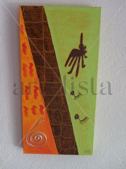 LINEAS DE NAZCA Acrylic Canvas Figure Painting