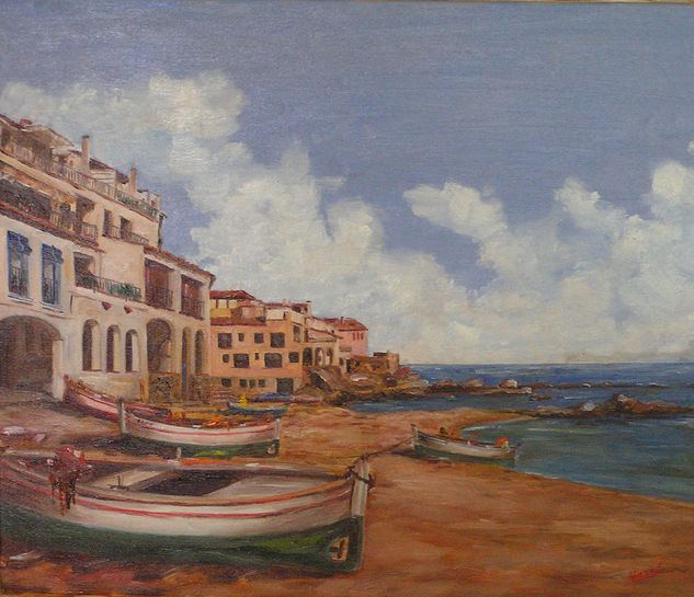 Calella Oil Canvas Landscaping