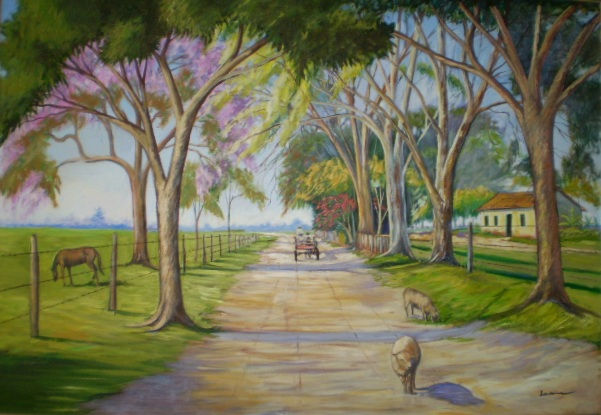 SÍTIO ESCOLA - FAZENDA ÁGUA BRANCA Oil Canvas Landscaping