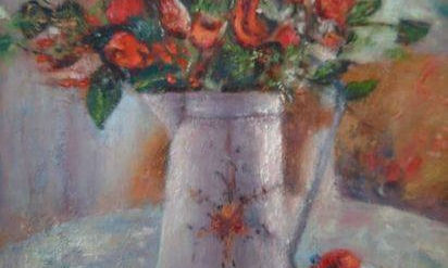 flores y hojas y frutos,