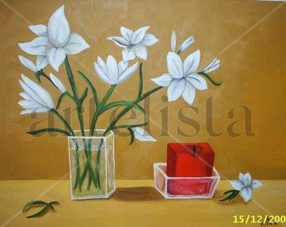 Flores y vela