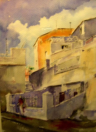 sacromonte Acuarela Papel Paisaje