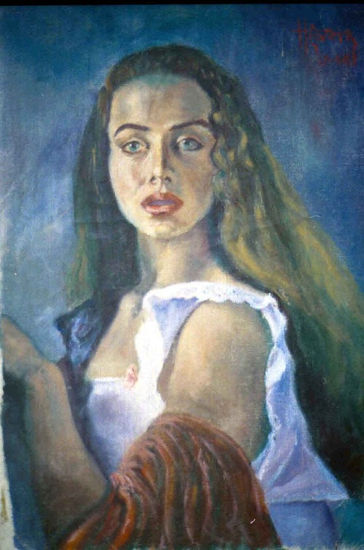 MARGARITA ROSA Óleo Lienzo Retrato