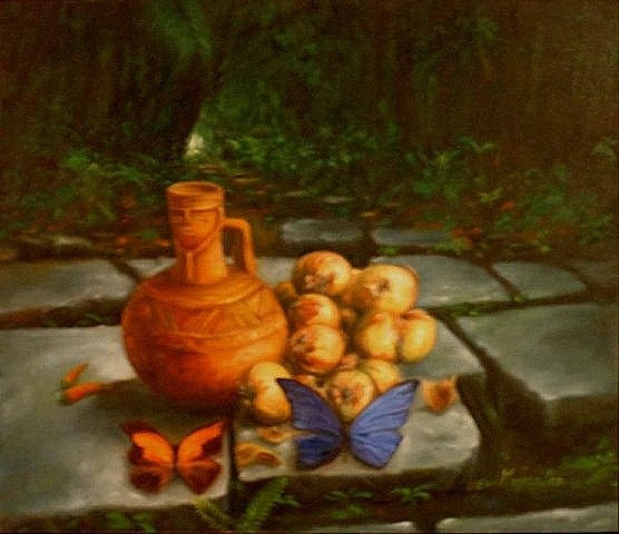 BODEGON CEBOLLAS Oil Canvas Landscaping