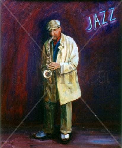 Jazz urbano Óleo Lienzo Figura