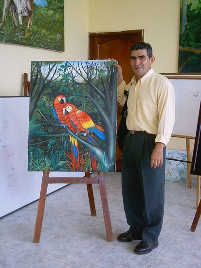 Guacamayas ll Oil Canvas Landscaping