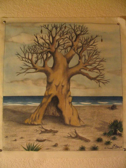 Baobab Óleo Tela Paisaje