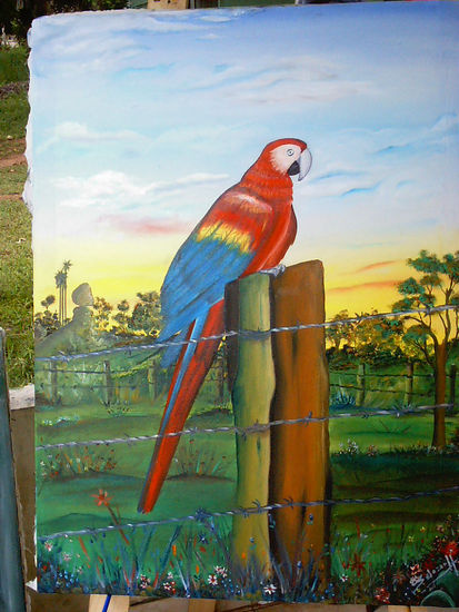 Guacamayas l Oil Canvas