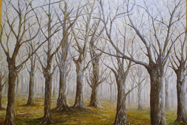 Niebla en el bosque Oil Canvas Landscaping