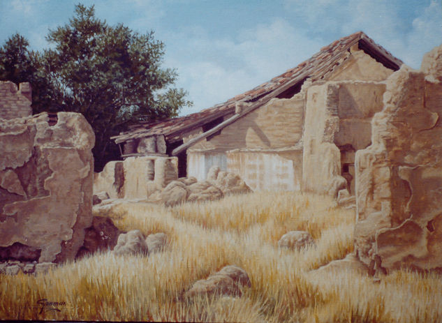 PAJAS Y ADOBES Oil Canvas Landscaping