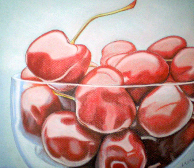 Cerezas Pastel Papel Bodegones